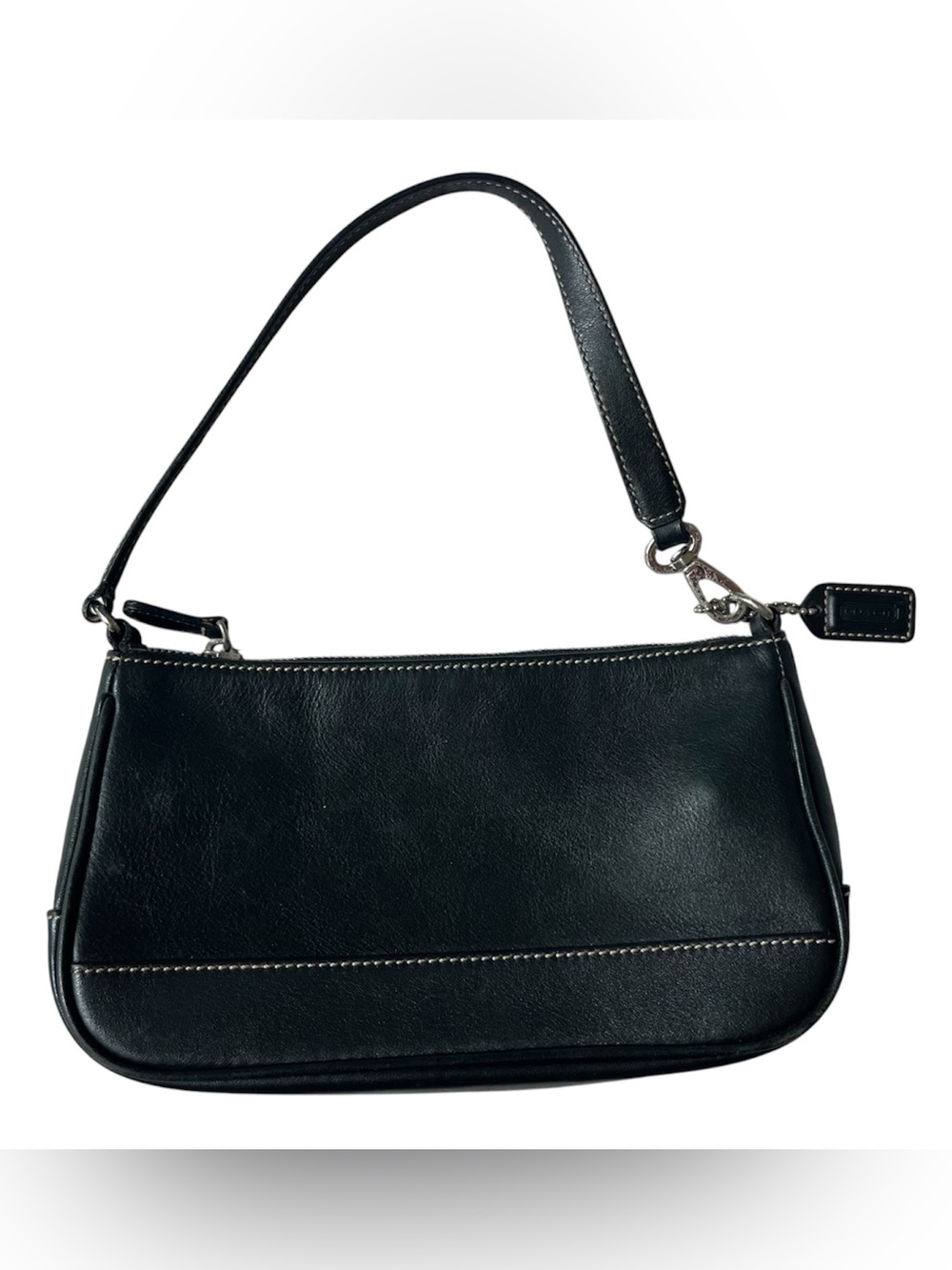 COACH HAMPTON DEMI BAG BLACK LEATHER SMALL SHOULDER BAG